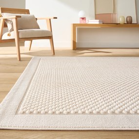 Vloerkleed met reliëf, polyester, Randy