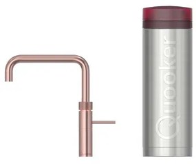 Quooker Fusion Square kokendwaterkraan - draaibare uitloop - PRO3 reservoir - Warm / kokend water - rosé koper 3FSRCO