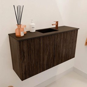 Mondiaz Joya 80cm toiletmeubel walnut met wastafel faye midden 1 kraangat urban