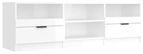 vidaXL Tv-meubel 150x33,5x45 cm bewerkt hout hoogglans wit