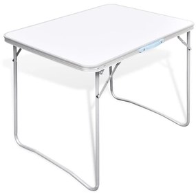 vidaXL Campingtafel inklapbaar met metalen frame 80 x 60 cm