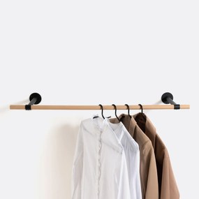 Wandstaaf in metaal en eik, Kane