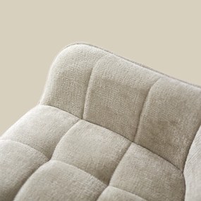 Bureaustoel Beige Stof Met Armleuningen