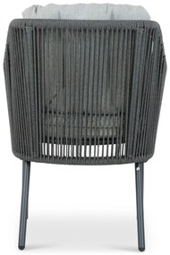 Tuinset 4 personen 120 cm Aluminium/rope Grijs Santika Furniture Santika