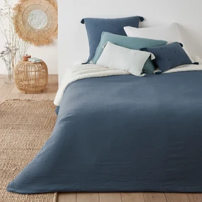 Effen beddensprei in tetra/sherpa Kumla