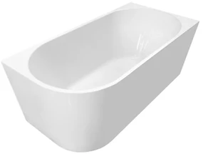 Aqualine Tibera half vrijstaand ligbad rechts 150x75x58cm wit