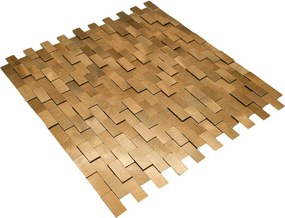 Zelfklevende Mozaïektegels Metaal | Steenstrip 3D Goud | 30×29,8 cm | Keuken, Bad &amp; WC