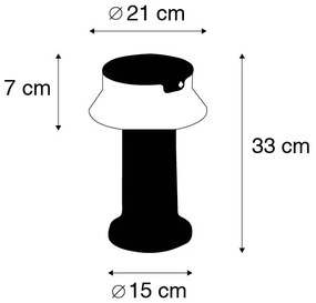 Staande buitenlamp zwart incl. LED met dimmer IP55 solar - Felice Modern Buitenverlichting