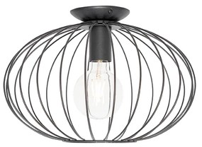 Industriële plafonnière zwart - Margarita