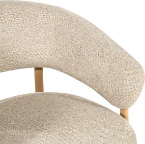 Fauteuil Met Houten Poten Naturel