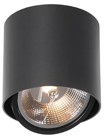 Design opbouwSpot / Opbouwspot / Plafondspot zwart draai- en kantelbaar GU10 111mm - Impact Design GU10 cilinder / rond Binnenverlichting Lamp