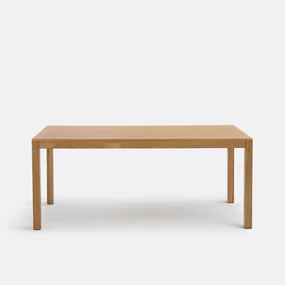 Rechthoekige eiken tafel, rechte randen, Nusso