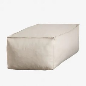 Tuinpoef 110x65 Cm In Dojans-stof Beige - Semoline - Sklum