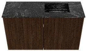 Mondiaz Joya DLux 70cm toiletmeubel walnut met wastafel faye rechts 1 kraangat lava