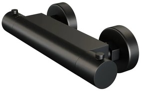 Brauer Black Edition Thermostaatkraan opbouw - 2 gladde knoppen - mat zwart 5-S-234