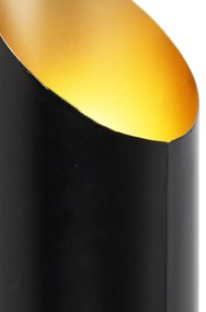 Wandlamp zwart met gouden binnenkant 2-lichts - Whistle Modern G9 cilinder / rond Binnenverlichting Lamp