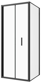 Badstuber Rano douchecabine met vouwdeur 80x80cm zwart mat