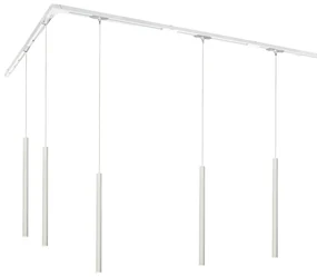 Modern railsysteem met 5 hanglampen wit 1-fase - Iconic Frini Modern G9 Binnenverlichting Lamp