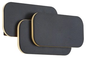 Moderne wandlamp zwart incl. LED 3 staps dimbaar - Dias