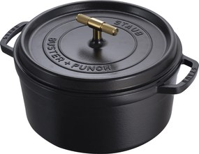 Staub La Cocotte Cocotte Buster+Punch 28 cm / 6,75 l, Rond, Zwart - La Cocotte - Staub