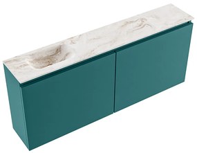 Mondiaz Ture DLux toiletmeubel 120cm smag met wastafel frappe links zonder kraangat