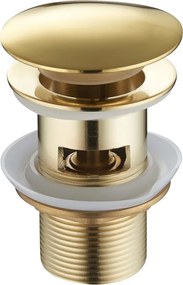 Mexen plug klik-klak rond met overloop, goud - 79920-50