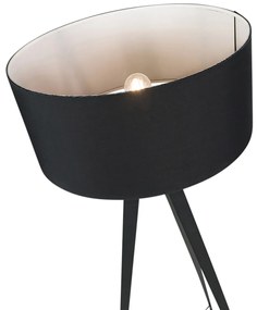 Smart vloerlamp met dimmer zwart met zwarte kap incl. Wifi A60 - Ilse Modern E27 Binnenverlichting Lamp