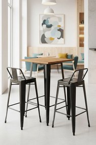 Hoge Torix Tafel Natuurlijk Hout 60 cm