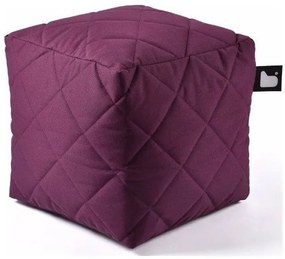 Extreme lounging B-Box Outdoor Quilted Poef - Berry