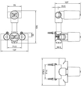 Mueller Round inbouw regendouche rond met 30cm hoofddouche en muurarm 40cm RVS