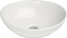 Saqu Design Collection ovale waskom 40x33x15cm keramiek wit