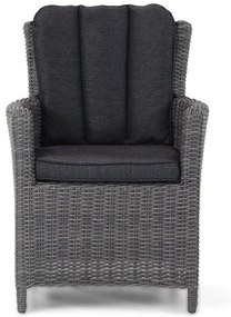 Tuinset 6 personen 240 cm Wicker Zwart Garden Collections Venerdi/Brighton