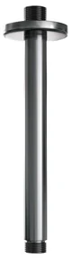 Brauer Gunmetal Carving complete inbouw regendouche set 47 met 20cm douchekop, plafondarm, 3 standen handdouche en glijstang gunmetal geborsteld PVD