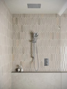 Saniclear Cube inbouw regendouche met inbouw douchekop 30x30cm, glijstang en 2 standen handdouche chroom