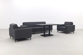 Boavista/Medina stoel-bank loungeset - Sooty - 4-delig verstelbaar