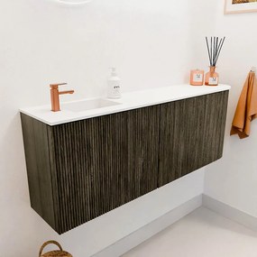 Mondiaz Joya 110cm toiletmeubel ronding rechts shadow met wastafel faye links 1 kraangat talc