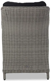 Tuinset 4 personen 180 cm Wicker Grijs Garden Collections Buckingham/Cardiff
