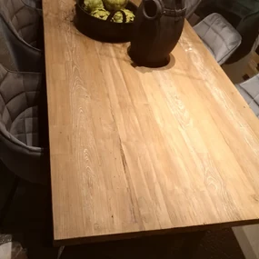 Tower Living Eettafel Teak Met Staal 260x100 Cm Lucca - 260 X 100cm.