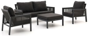 + 15% kassakorting | Stoel-bank loungeset Manifesto  | 4 personen | Loungeset Grijs | Aluminium | 168x82cm | Kees Smit Tuinmeubelen