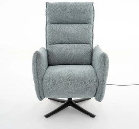 Elektrische Relaxfauteuil Stof Lichtblauw