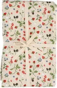 Tafelkleed, GOTS bio-katoen, rood fruit, 145 x 250 cm