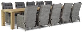 Tuinset 10 personen 400 cm Wicker Grijs Garden Collections Kingston/Brighton