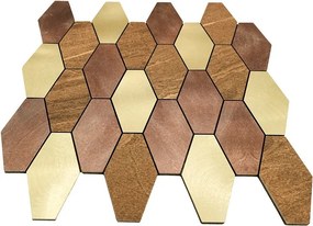 Zelfklevende Mozaïektegels Metaal | Picket Bruin | 30×30 cm | Keuken, Bad &amp; WC