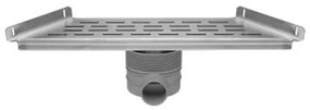 Easy Drain Multi Trapezium 300 afvoergoot met zijuitlaat 48,5cm 50mm RVS EDMTRAP300