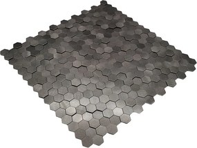 Zelfklevende Mozaïektegels Metaal | Mini Hexagon 3D Antraciet | 29,8×30,7 cm | Keuken, Bad &amp; WC