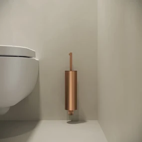 Clou Kaldur toiletborstel met wandhouder brons geborsteld