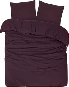 Dekbedovertrek Flanel– 100% zacht katoen – 240×200/220 – paars
