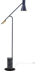 Kare Design Metro Vloerlamp - B92 X D26 X H160 Cm - Marmer En Zwart Metaal