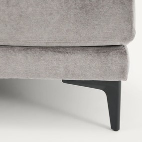 Voetensteun met dienblad, in stonewashed fluweel, MODERNISTE, ontwerp Emmanuel Gallina
