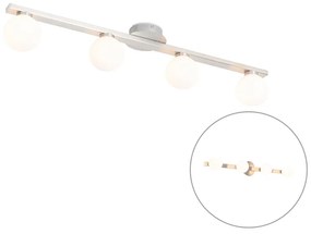Buitenlamp Moderne plafondlamp staal IP44 4-lichts - Cederic Modern G9 IP44 Buitenverlichting